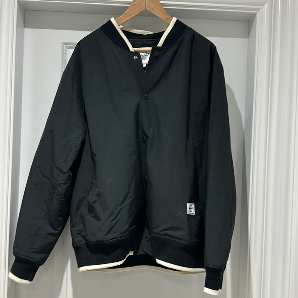 Herschel bomber style black jacket